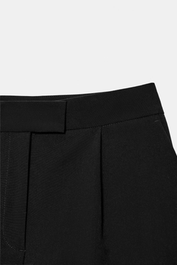 ZARA ШОРТЫ-БЕРМУДЫ С КРУЖЕВОМ, ЧЕРНЫЙ