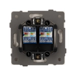 Механизм компьютерной розетки двойной SCT-TENDO-MPC2-PL-WH (RJ-45, CAT6) (Arlight, -)
