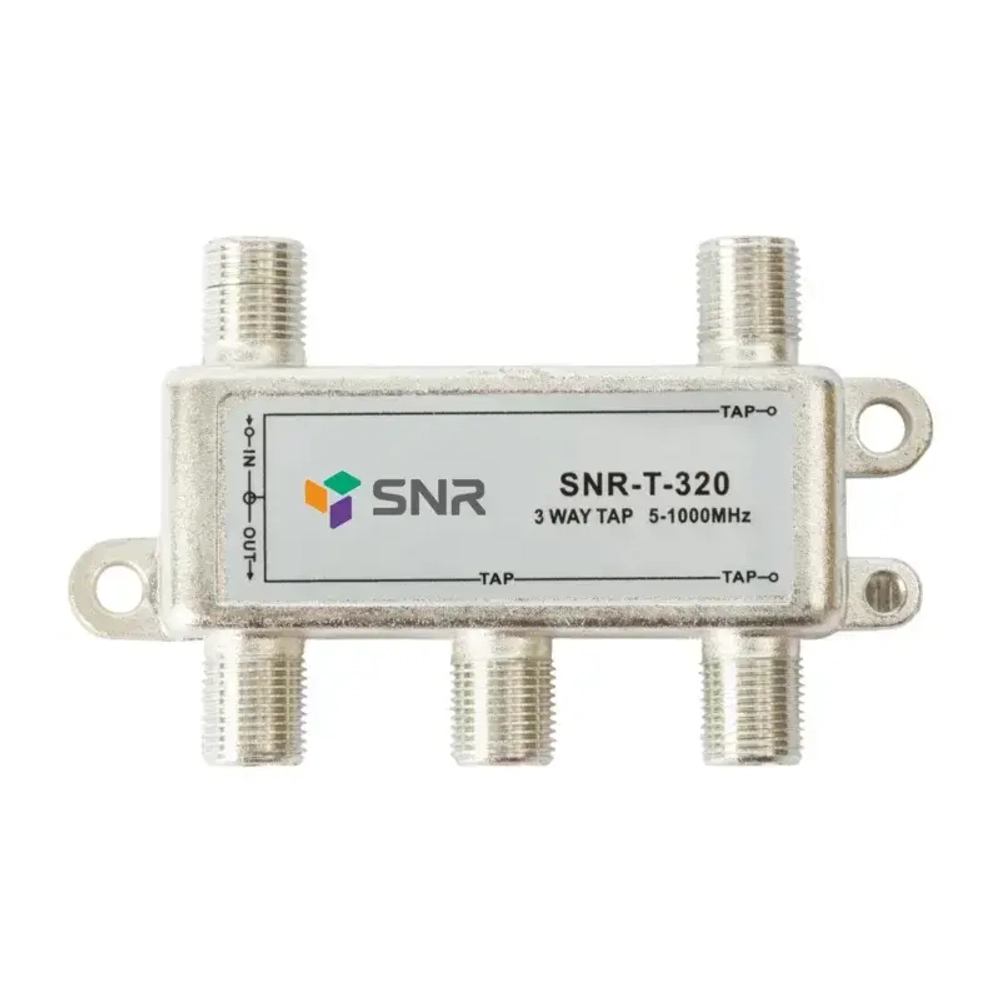 Ответвитель абонентский SNR-T-320 на 3 отвода, вносимое затухание IN-TAP 20dB.
