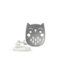 Клипса с цепочкой Suavinex Owl для крепления соски-пустышки к одежде Белая