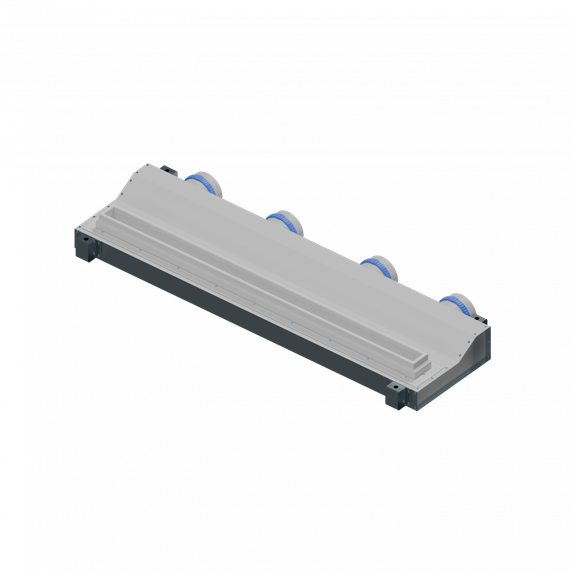 Flexag RAN-1-1000-30-W щелевой диффузор с низкопрофильной КСД под натяжной потолок, белый