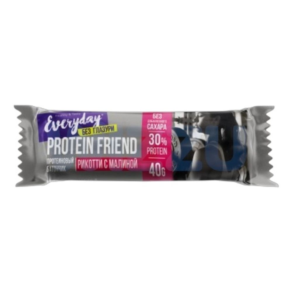 Батончик глазир Рикотти с малиной EVERYDAY Protein Friend 40г