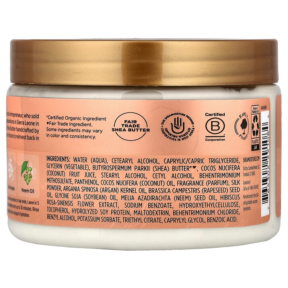 SheaMoisture, Curl & Shine, маска для волос, кокос и гибискус, 326 г (11,5 унции)