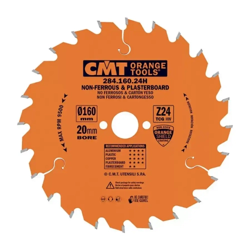 Пила по цветным металлам, пластику 160x20x2,2/1,6 Z24 TCG CMT 284.160.24H