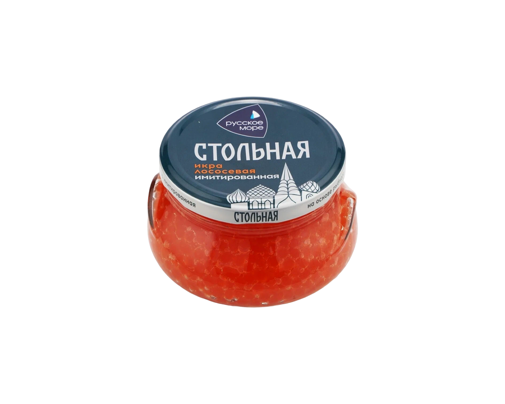 Икра Русское Море лососевая имитирован Стольная ст/б 230г