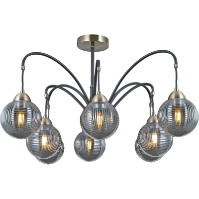IL0433-8PSQ-79 BK AB светильник потолочный ILLUMICO, E27х8