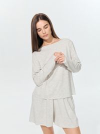Лонгслив домашний из тенсела женский