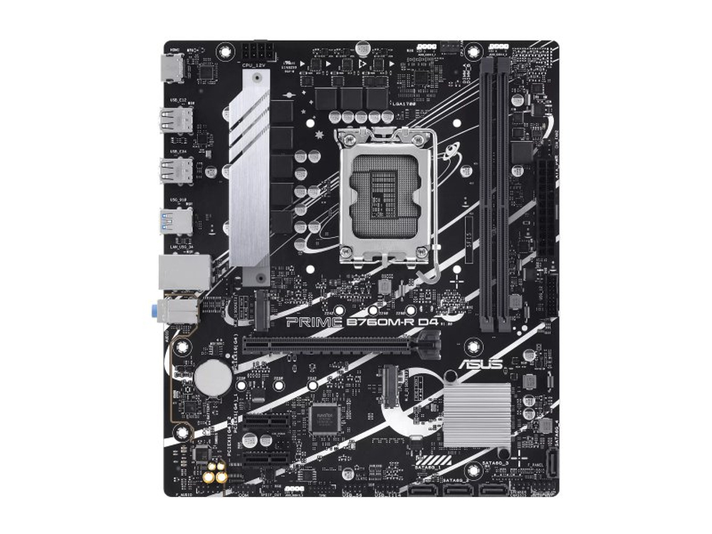 Материнская плата Asus Prime B760m-r D4, Socket LGA 1700, Intel B760, mATX, RTL [90MB1HA0-M0EAY0]