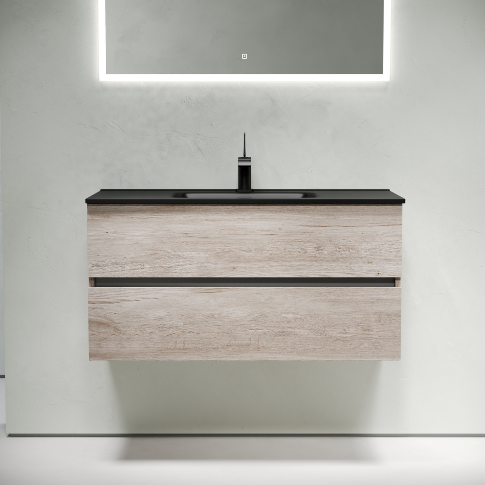 Тумба подвесная под раковину Sancos Urban, дуб галифакс натуральный 990х450х550, арт. UR100EG