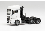 Тягач MAN TGX GX 6x4 с краном, белый