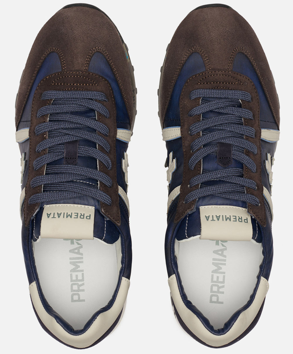 Premiata Lucy 4931 sneakers синие с коричневым