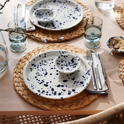 IKEA SILVERSIDA (ИКЕА СИЛВЕРСИДА) - Миска, узор/синий, 11 см / 3 шт.