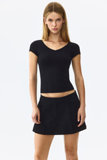 Топ из вискозы с фестончатым кружевным краем - H&M