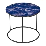 Набор кофейных столиков Bradex Home ов Tango темно-синий с чёрными ножками, 2шт