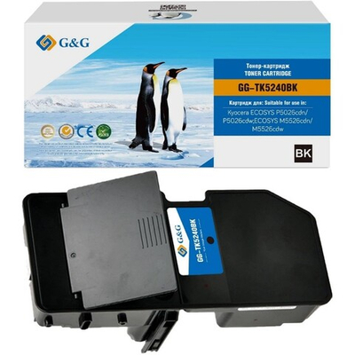Тонер-картридж G&G, аналог Kyocera TK-5240BK для Ecosys M5526/P5026 черный (4k)