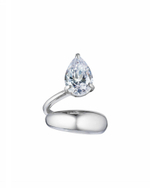 Кафф с кристаллом в форме капли STEALING BEAUTY — Caviar Jewellery, серебро