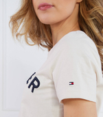 Футболка REG HILFIGER VARSITY EMB C-NK SS Tommy Hilfiger - экрю(WW0WW37864)