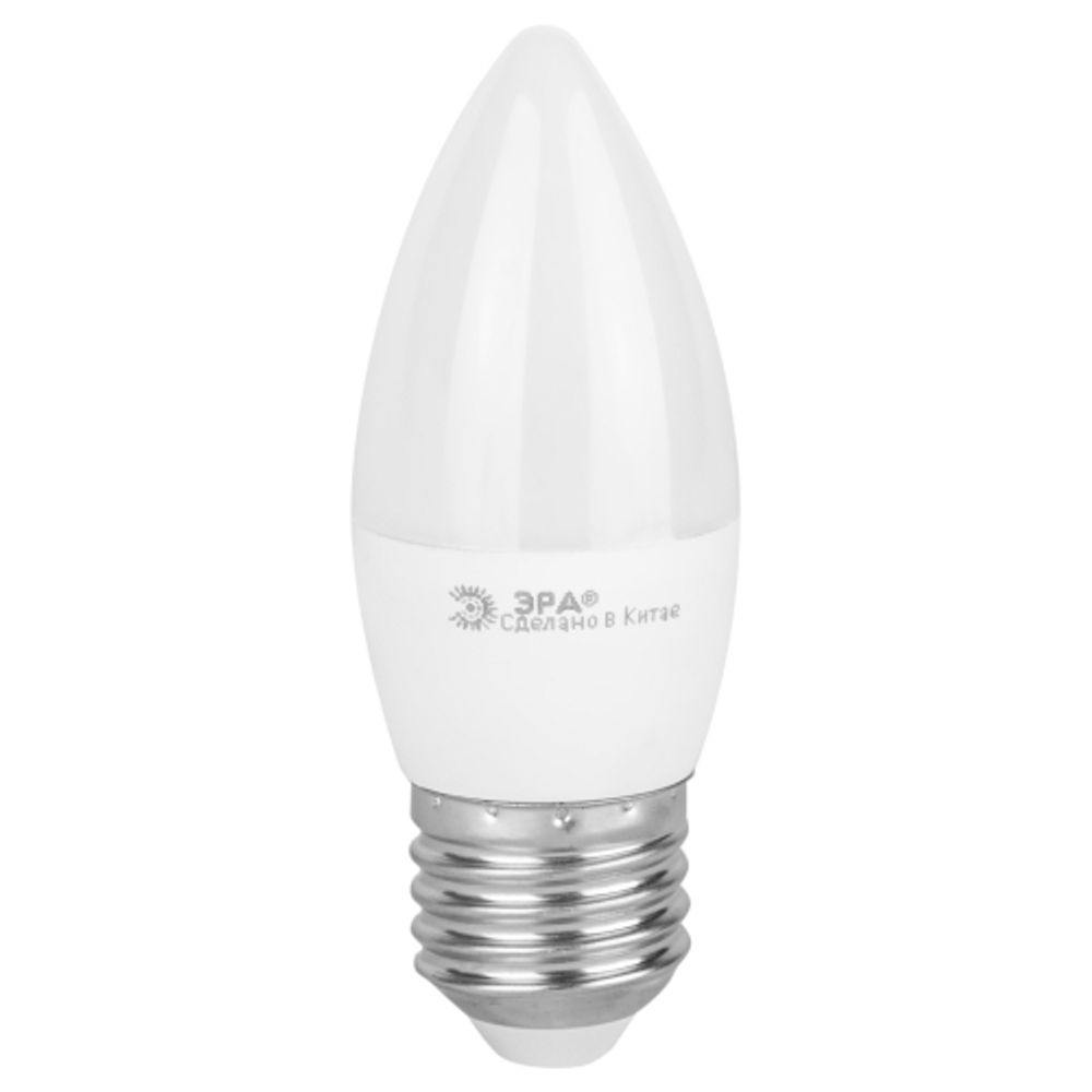 Лампа светодиодная ЭРА RED LINE LED B35-8W-865-E27 R 8Вт свеча холодный дневной свет Е27 | Лампы cветодиодные Свеча (B/C)