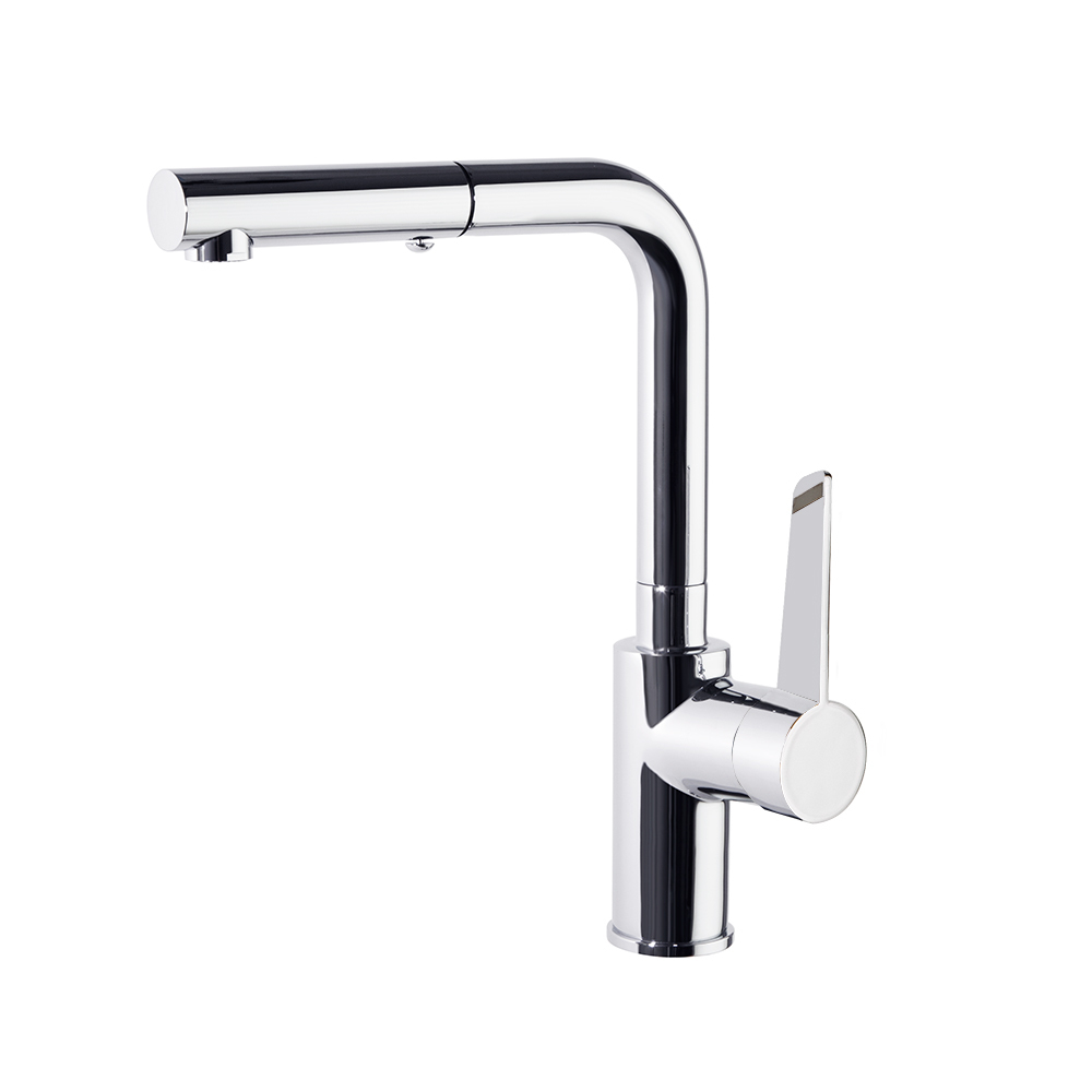 Смеситель для кухни с выдвижной лейкой и поворотным изливом KITCHEN 381901H1MC