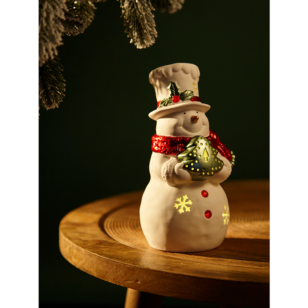 Декор новогодний с подсветкой 19.5см Tkano Classy Snowman New Year Essential