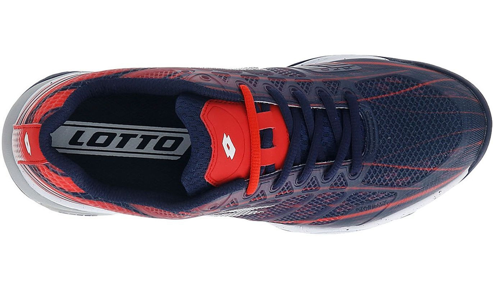 Мужские кроссовки теннисные Lotto Mirage 300 SPD - navy blue/all white/red poppy