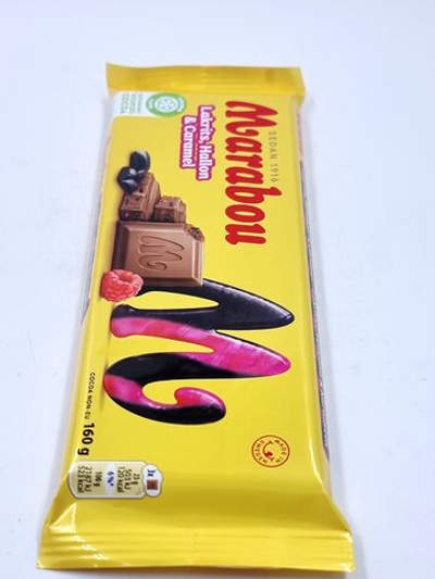 Шоколад молочный Marabou с малиной лакрицей и карамелью 160 г (Швеция)