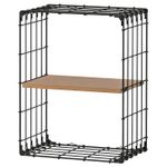 Настенная полка IKEA GULLHULT (ГУЛЛХУЛЬТ), Черный / сосна под старину, 30х40 см