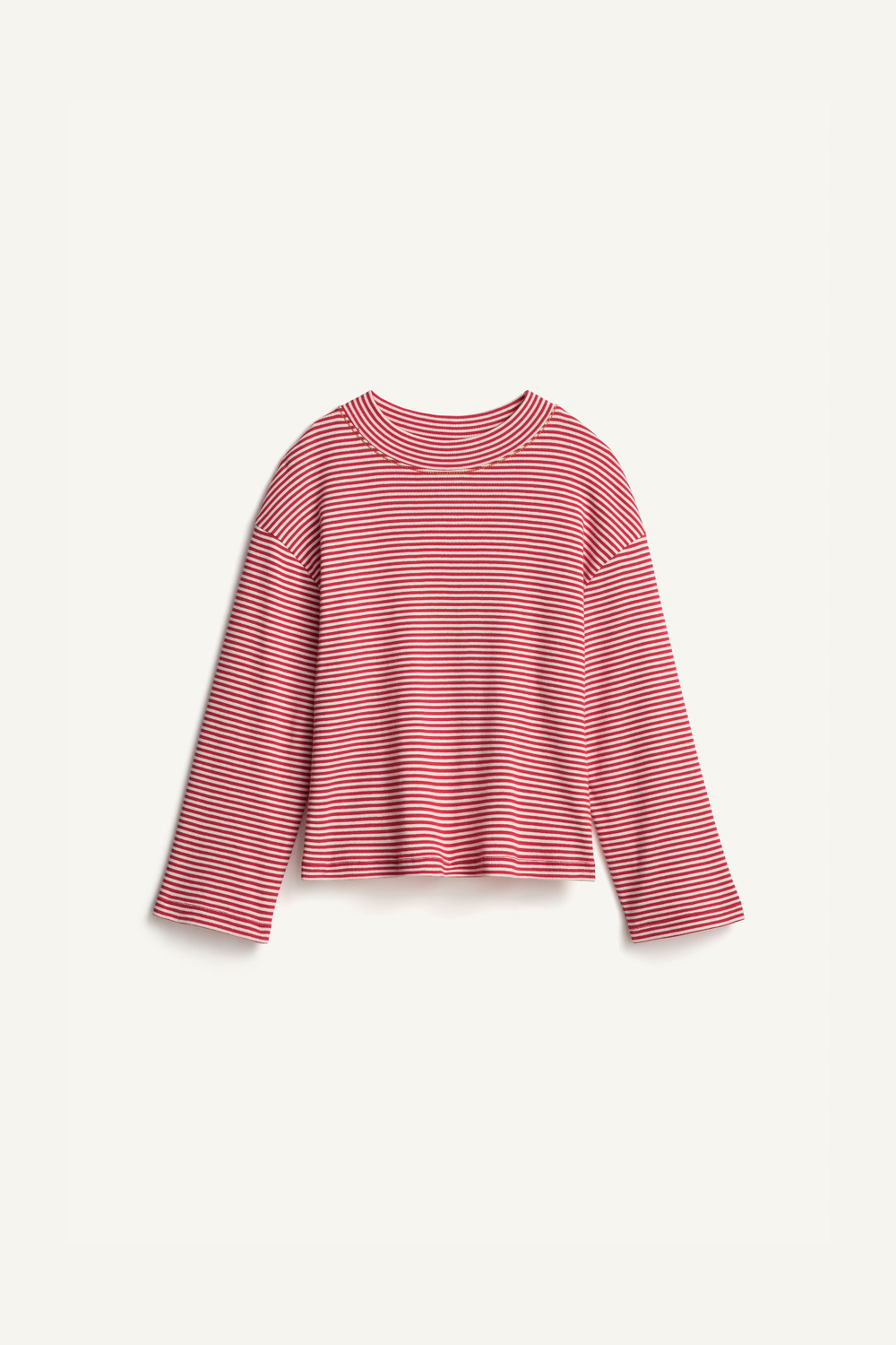 ZARA ФУТБОЛКА В ПОЛОСКУ - LIMITED EDITION, БЕЛЫЙ/КРАСНЫЙ