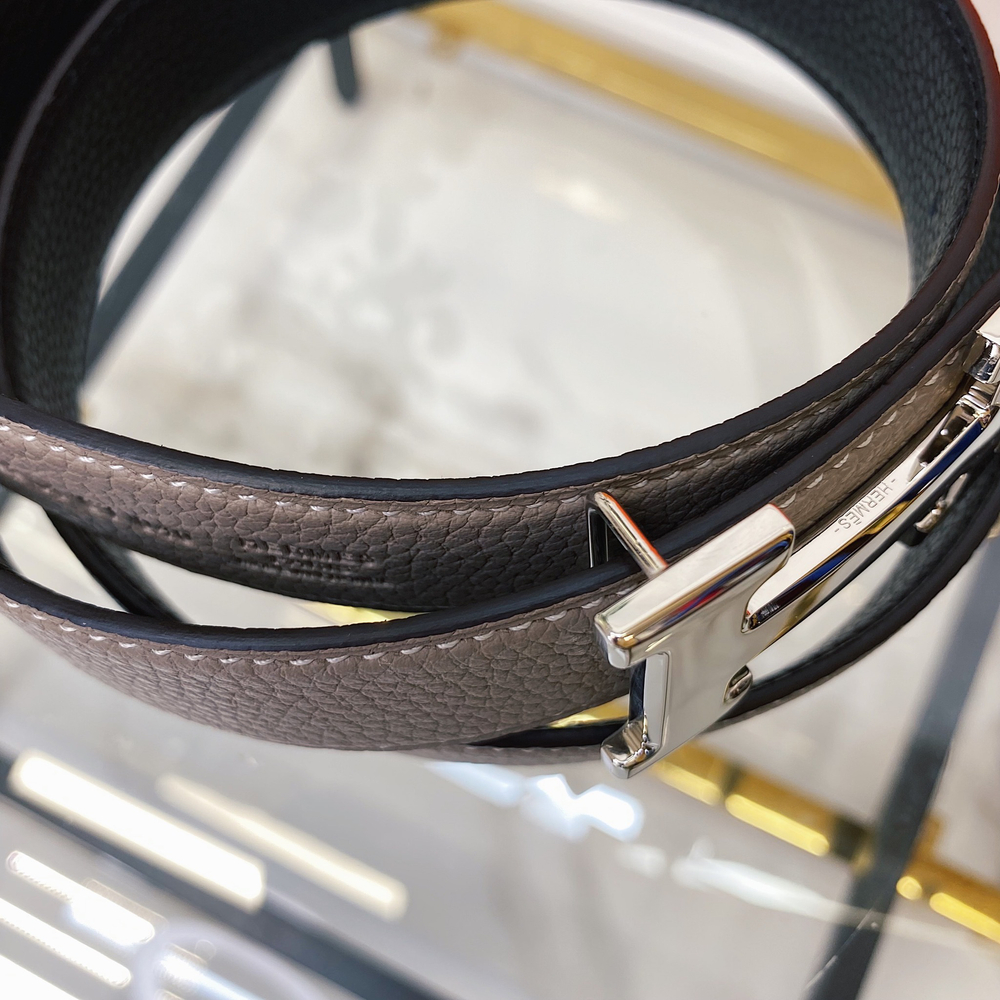 Hermes Кожаный двухсторонний ремень