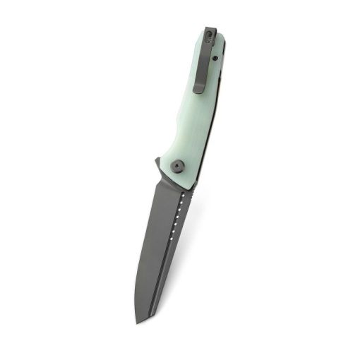 нож Bestech Slyther BG51B-3 (рукоять прозрачная G10, лезвие черное, сталь 14C28N)