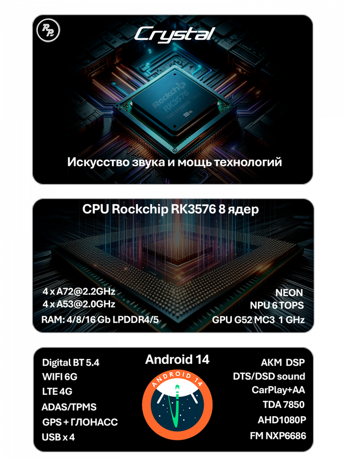 Магнитола для Chevrolet Cruze 2012-2015 (рамка черная) - Redpower 85048GS PRO/PROmax ТОП звук, 2K QLED, Android 14, Быстрейшая, CarPlay, 4G SIM-слот