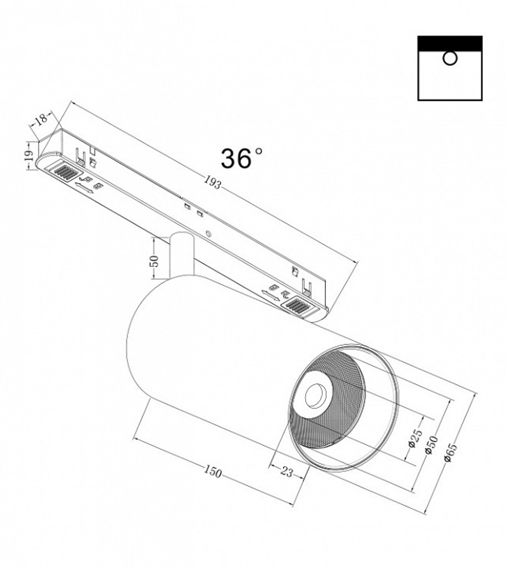 Светильник на штанге Maytoni Technical Focus LED TR032-2-20W4K-M-B