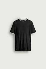 ФУТБОЛКА RELAXED FIT С КОНТРАСТНОЙ ОТДЕЛКОЙ — ZARA