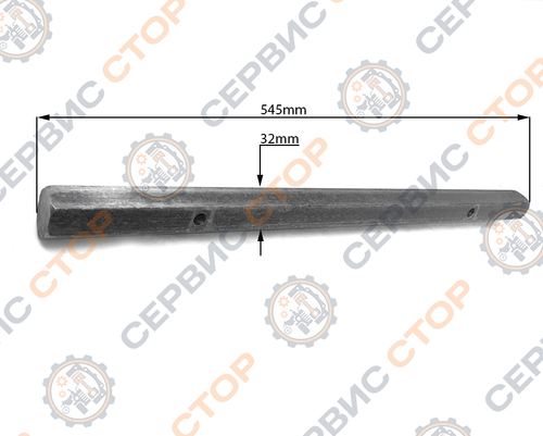 Вал полуоси вторичный (шестигранный) L-545 мм