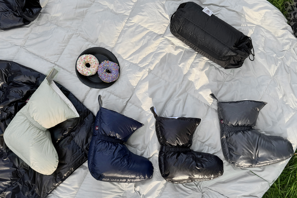 Сапожки-носочки пуховые German Grass Comfort Socks Travel Grey светло-серые Серый