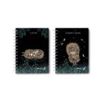 Записная книжка с твердым переплетом, матовая ламинация (лицензия), на гребне A6 120 л. 4 шт клетка, Всё туманно 01590, ЗК225 Светоч