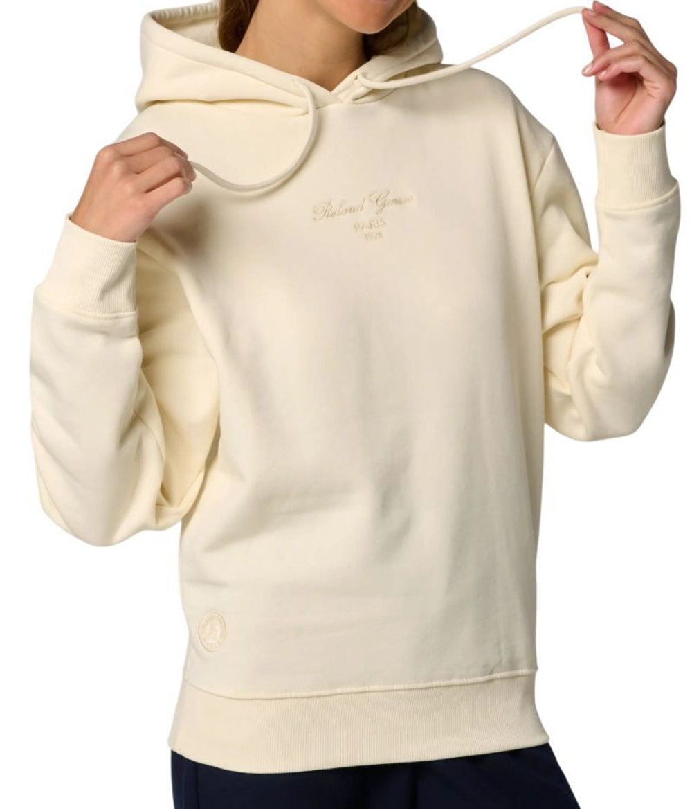Женская Кофта теннисная Roland Garros Sporty Chic Tilia - экрю
