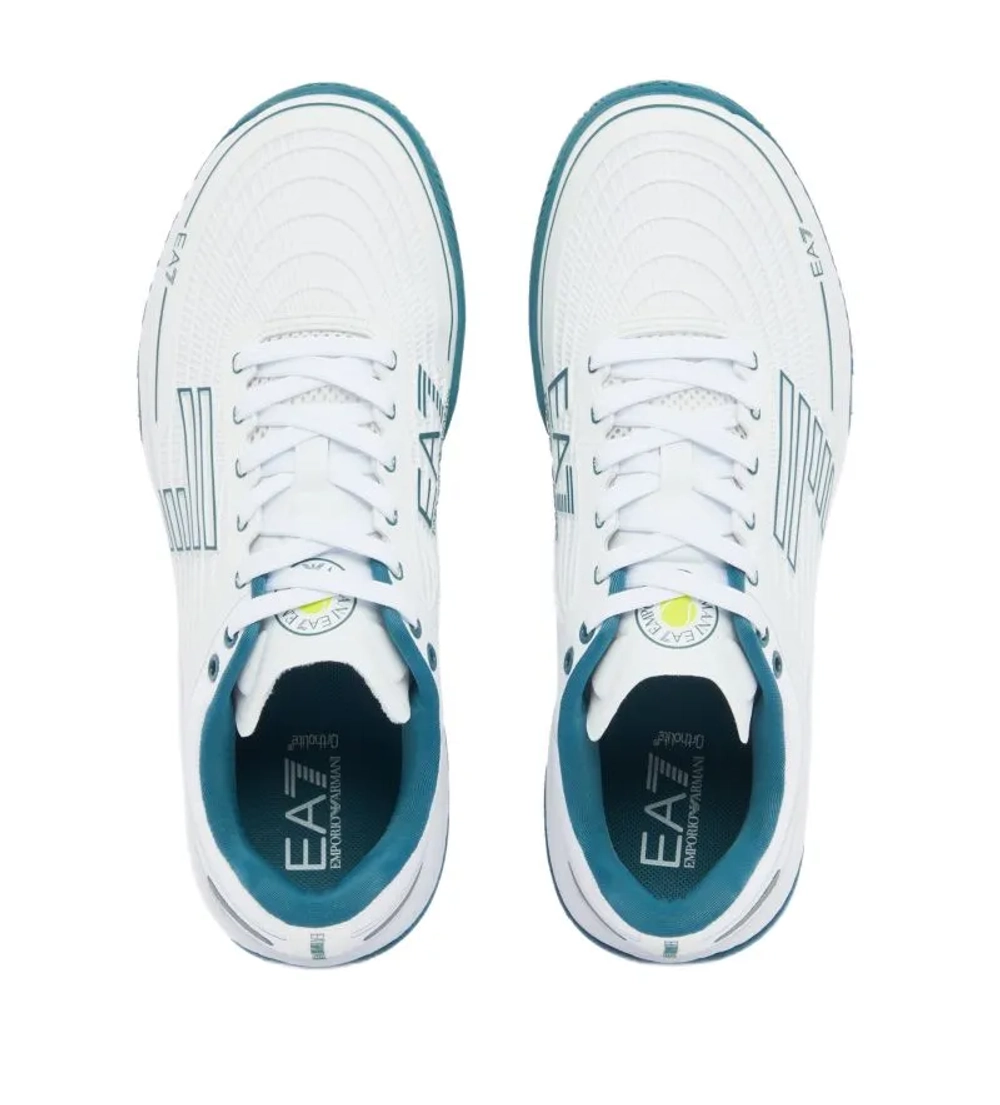 Теннисные кроссовки EA7 Unisex Woven Sneaker Clay - white/hydro