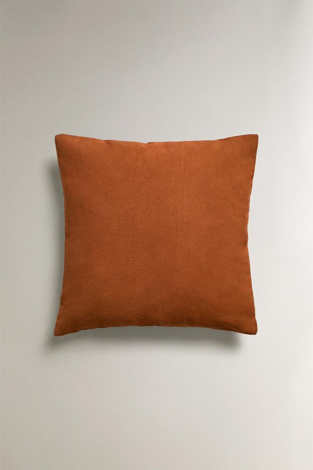 ZARA HOME ЧЕХОЛ ДЛЯ ДЕКОРАТИВНОЙ ПОДУШКИ ИЗ СМЕСОВОГО ЛЬНА, ТЕРРАКОТОВЫЙ