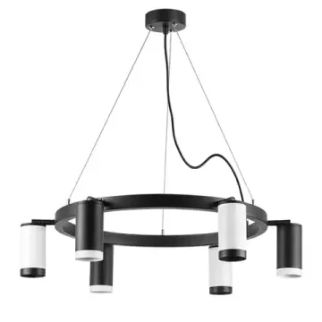 Люстра подвесная 6*GU10 LR01637336376 черный/белый Rullo Lightstar