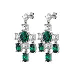 Серьги Dyrberg Kern LEONORA SS EMERALD GREEN / CRYSTAL 430072