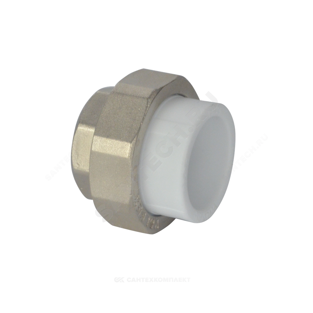 Муфта PP-R комбинированная разъемная белая Дн 25х3/4" ВР усиленная VALFEX 10157020У