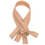 Молния потайная (скрытая) SBS Т3 (3 мм) 1 зам., н/раз., 60 см, S-892, бежевый, уп. 50 шт