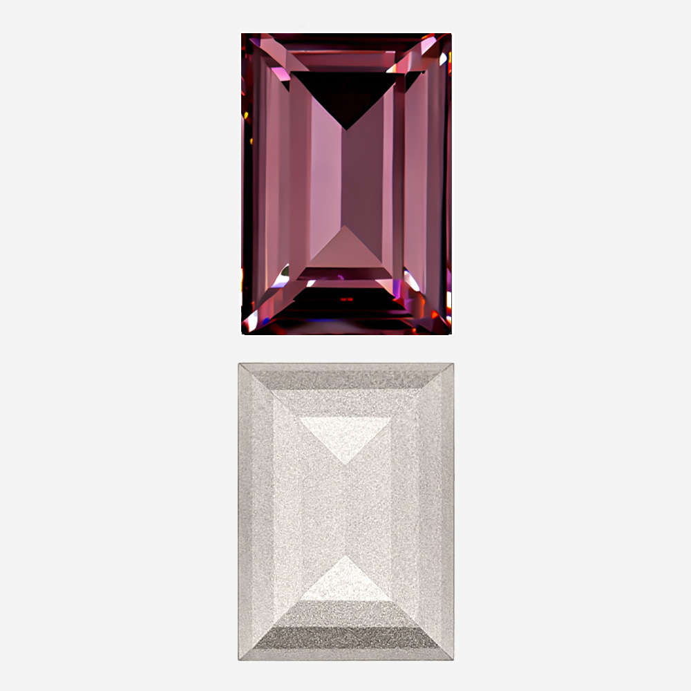 Кристалл Прямоугольник (Step Cut Fancy Stone), оттенок "Вересковый"/"Heather", 18*13мм