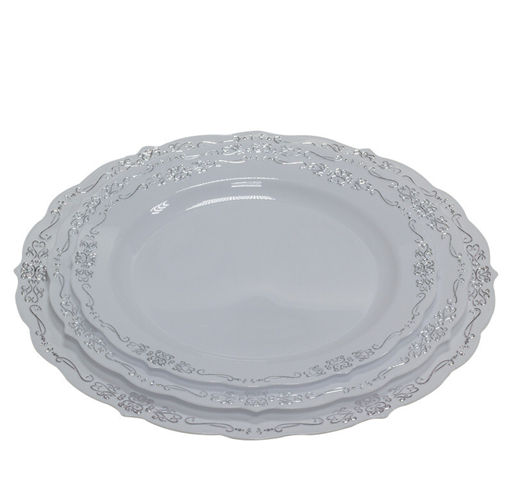 Тарелка Complement пластиковая белая Silver Elegance d=230мм 6 шт/упак