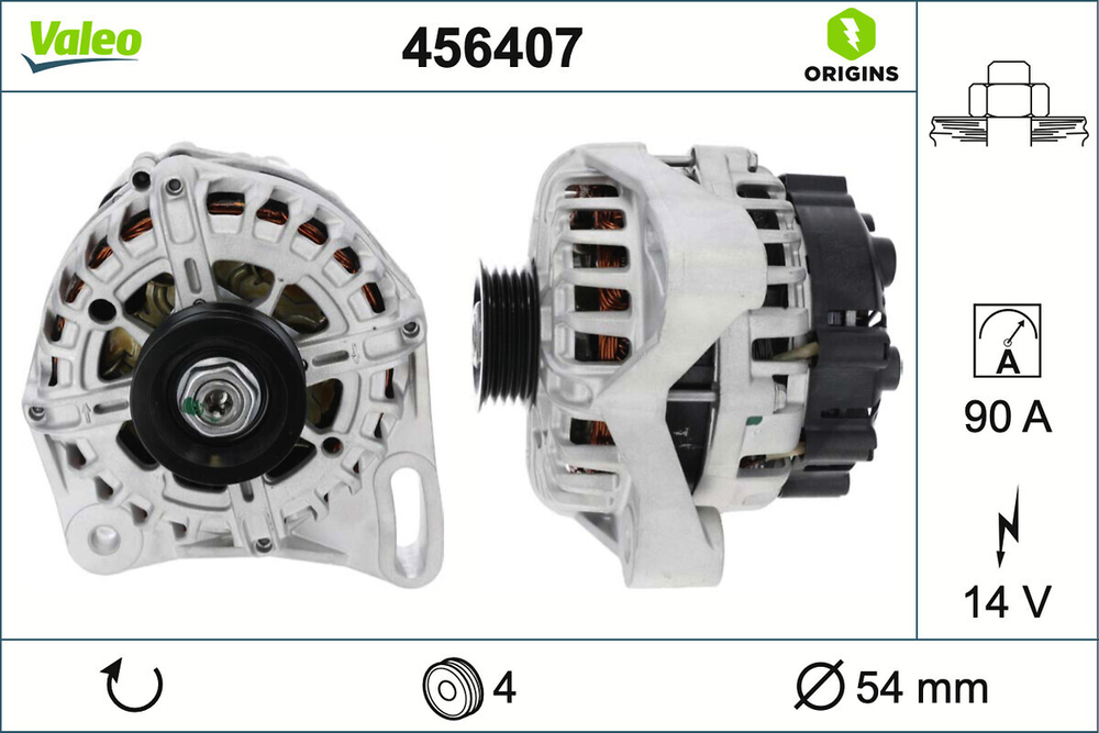 VALEO - 456407-VAL - Alternator