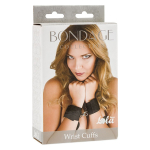 Черные наручники Lola Games Bondage Collection Wrist Cuffs Plus Size 1051-02Lola
