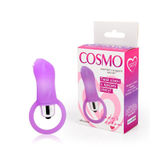 Лиловый вибростимулятор Cosmo с петелькой