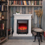 Каминокомплект Real Flame Adelaida WT с очагом Fobos Lux Black (без пульта)