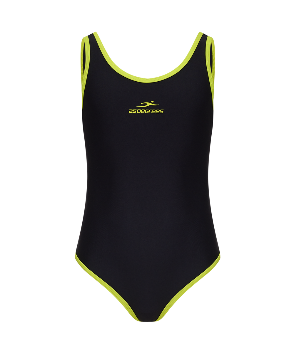 Купальник для плавания Edge Black/Lime, полиамид, детский